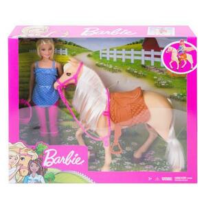 Set de joaca Barbie Papusa si cal imagine