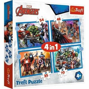 Puzzle Trefl 4 in 1 Avengers Razbunatorii curajosi imagine