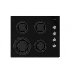 Plita incorporabila FRAM FBH-M4IRF-GBK, Gaz, 4 arzatoare, Aprindere electrica, Gratar fonta (Negru) imagine