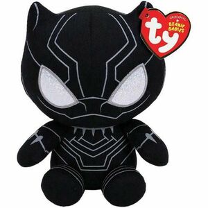 Plus Ty Beanie Babies - Marvel, Black Panther, 15 cm imagine