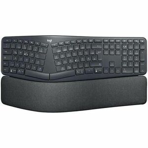 Tastatura Wireless LOGITECH ERGO K860, USB, layout UK, palm rest (Gri) imagine