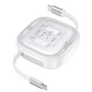 Cablu Date si Incarcare USB-C - USB-C HOCO U140, 60W, 0.95m, Alb imagine