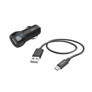 Incarcator auto Hama 201613, 12W, microUSB (Negru) imagine