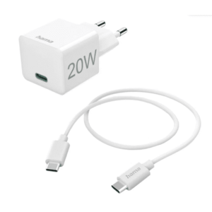 Incarcator retea Hama 201675, USB-C, PD, 20W, 1m (Alb) imagine
