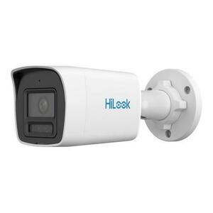 Camera supraveghere IP exterior cu iluminare duala Hikvision ColorVu Hilook IPC-B129HA-LU, 2 MP, 2.8 mm, IR 30 m, lumina alba 30 m, microfon, PoE imagine