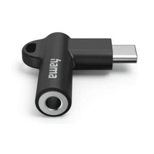 Adaptor Hama 201701, USB-C – jack 3.5 mm (Negru) imagine