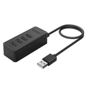 Hub USB Orico W5P-U2, 4 X USB 2.0, cablu 1m (Negru) imagine