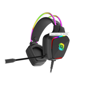 Casti Gaming Canyon Darkless GH-9A, USB, jack 3.5 mm, Wired, RGB (Negru) imagine