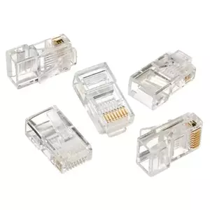 MUFE RJ Gembird, 45 (10 buc), solid CAT5 LAN cable imagine