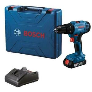 Masina de gaurit si insurubat BOSCH GSB 183-LI Profesional, 374-1815 rpm, cuplu 21/56/56 Nm, 1 x acumulator Li-ion 18V, 2 Ah, cutie (Albastru/Negru) imagine