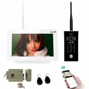 Kit VideoInterfon IP Smart Mentor SYKT001 WiFi 1000m TouchMonitor Interfon Yala acces 1 locatie 7" HD 1.3MP 2xCard Acces MicroSD InfraRed Senzor de miscare imagine