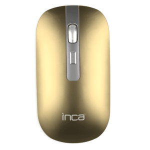 Mouse Inca IWM-531RS, 800-1600 dpi, Wireless 2.4GHz, Bluetooth, USB (Auriu) imagine