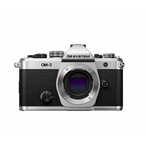 Aparat Foto Mirrorless OM System OM-3, 20MP Video 4K, Body only, Wi-Fi, Bluetooth, Micro HDMI, Micro HDMI, Montura MFT (Argintiu/Negru) imagine