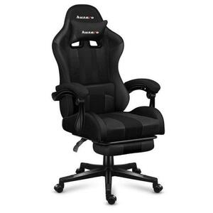 Scaun gaming Huzaro HZ-Force 4.7, Mesh Carbon, Suport picioare, Cotiere moi, Perne lombara & cervicala, Cadru otel (Negru) imagine