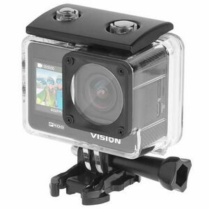 Camera video de actiune Kruger&Matz Sport Vision P400, 4K 60 FPS, 4GB RAM, Wi-Fi, Giroscop, Microfon, Difuzor (Negru) imagine