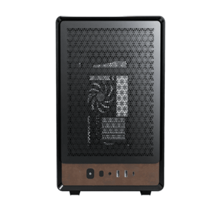Carcasa Montech Heritage PRO, Fara Sursa, Mini Tower (Negru/Maro) imagine