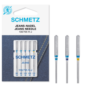 Set combinat 5 ace de cusut, Jeans, finete 90-100-110, Schmetz 130/705 H-J VWS imagine