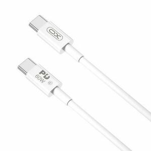 Cablu Date si Incarcare USB-C - USB-C XO Design NB-Q190A, 60W, 1m, Alb imagine
