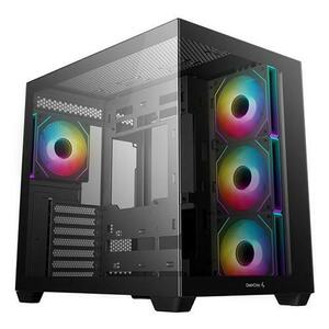 Carcasa Deepcool CG530 4F, Middle Tower, Tempered glass, Negru imagine