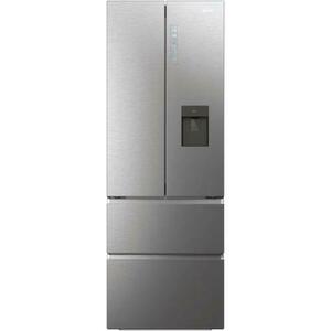 Combina frigorifica Haier HFR7720DWMP, 477 litri, No Frost, Clasa D, Air Surround, Humidity Zone, My Zone, Dozator apa, SuperCooling, H 200.6 cm, Inox imagine