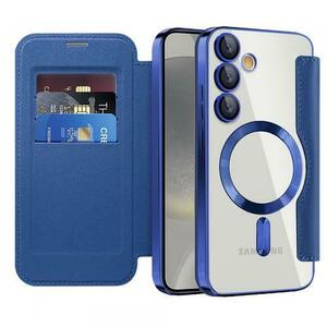 Husa MagSafe Techsuit SmartMag Book pentru Samsung Galaxy S24+ S926 (Albastru) imagine