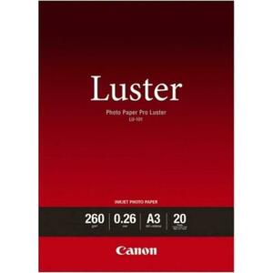 Hartie foto Pro Luster (LU-101) A3, lucios, Luminozitate ISO: 92, grosime: 0.26mm, Greutate: 260g/mp, 20 coli imagine