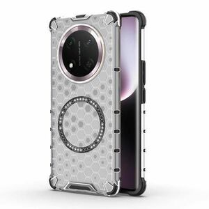 Husa MagSafe pentru Honor X9c / Magic7 Lite, Techsuit, HoneyComb Shield, Alba imagine