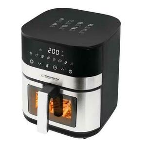 Friteuza cu aer cald Esperanza Pesce EKA003, 5 l, 1400 W, 8 programe (Negru/Inox) imagine