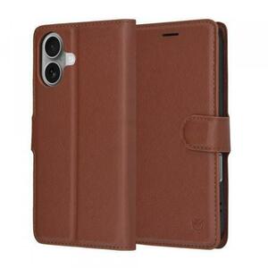 Husa Techsuit Leather Folio pentru Apple iPhone 17, Maro imagine