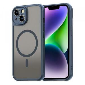 Husa MagSafe pentru Apple iPhone 13, Techsuit, HaloFrost II, Bleumarin imagine