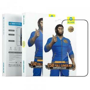 Folie de protectie Ecran Blueo Silk HD pentru Apple iPhone 14 Pro Max, Sticla Securizata, Full Glue, 2.5D (Transparent/Negru) imagine