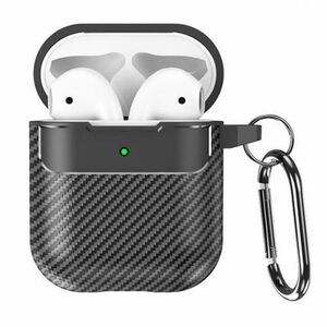 Husa Techsuit CarbonFiber pentru Apple AirPods Gen 2 / Gen 1 (Negru) imagine