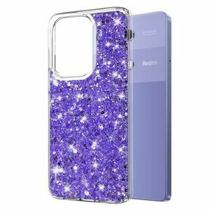 Husa pentru Xiaomi Redmi Note 13 Pro 4G / Poco M6 Pro 4G, Techsuit, Sparkly Glitter, Mov imagine