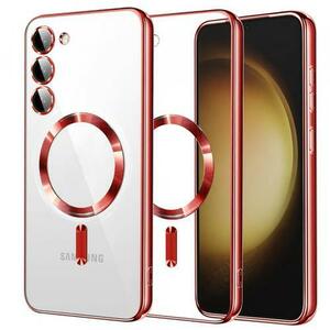 Husa MagSafe pentru Samsung Galaxy S23+ S916, Techsuit, Luxury Crystal, Rosie imagine