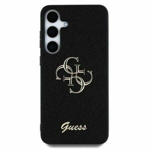 Husa Protectie Spate Guess Fixed Glitter 4G Metal Logo, pentru Samsung Galaxy S25 (Negru) imagine