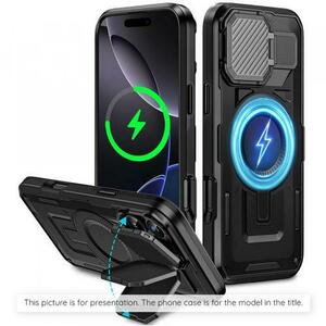 Husa MagSafe pentru Apple iPhone 17 Pro, Techsuit, CamVault, Neagra imagine