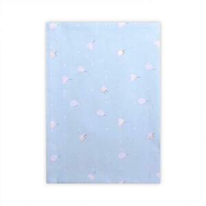 Cearceaf bumbac ranforce Lorelli Train Blue, 100 x 150 cm imagine