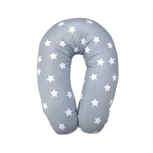 Perna multifunctionala Lorelli Stars Blue Grey Mist, bumbac ranforce, 190 cm imagine