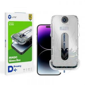 Folie de protectie Ecran Privacy Lito Magic Glass Box D+ Tools pentru Apple iPhone 16 Plus, Sticla Securizata, Full Glue imagine