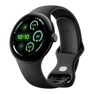 Smartwatch Google Pixel Watch 3 LTE, 45mm, Procesor Snapdragon W5 Gen 1, 2GB RAM, 32GB Flash, 5ATM, 4G, Wear OS (Negru) imagine