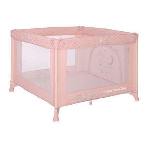 Tarc de Joaca Lorelli Happy Game Zone, 100 x 100 x 74 cm, 0 luni - 3 ani, maxim 15 Kg, mecanism dublu de siguranta, Roz imagine