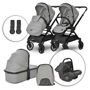 Carucior 3 in 1 Lorelli Reya, maner reversibil, pana la 22 kg, Gri imagine