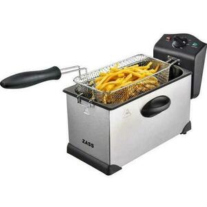Friteuza Zass ZDF 05, 2000 W, 0.8 kg, Termostat reglabil (Negru/Inox) imagine