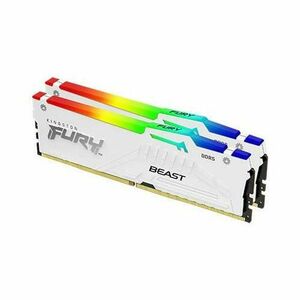 Memorii Kingston FURY Beast White RGB 32GB(2x16GB) DDR5, EXPO, 5200MT/s, CL40 imagine