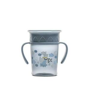 Cana de antrenament cu manere Lorelli All Around Cup, 360 grade, anti-varsare, 275 ml, Albastru imagine