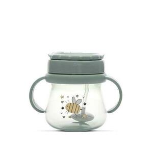 Cana cu toarte Lorelli My Friend, sistem de baut din orice pozitie, cu pai flexibil, 12 luni+, 250 ml, Verde imagine