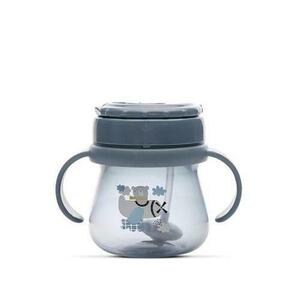 Cana cu toarte Lorelli My Friend, sistem de baut din orice pozitie, cu pai flexibil, 12 luni+, 250 ml, Albastru imagine