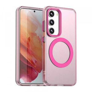 Husa MagSafe pentru Samsung Galaxy S23 S911 Techsuit CandyCase (Roz/Transparent) imagine