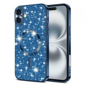 Husa MagSafe pentru Apple iPhone 16 Plus Techsuit Luxury Glitter (Albastru) imagine