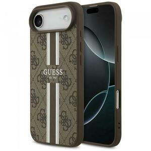 Husa MagSafe pentru Apple iPhone Air, Guess, 4G Printed Stripes (Maro) imagine